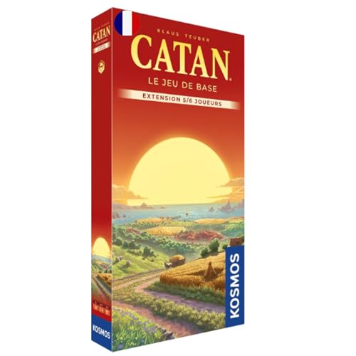 Asmodee - Catan Jeu de Base - Extension : 5-6 Joueurs - Jeux de société - Jeu de Plateau stratégique pour Adultes et Enfants à partir de 10 Ans - Version française