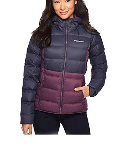 Columbia Women's Sunrise Peak Down Insulated Hooded Winter Jacket Navy