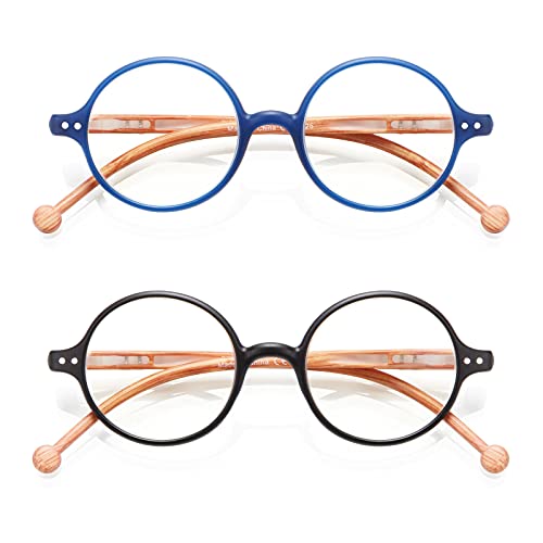 Image of Round Reading Glasses for Women Men Blue Light Blocking Circular Readers Unisex Ultra Lightweight Circle Eyeglasses