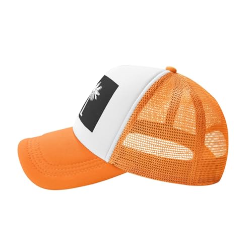 South Carolina Palmetto Trees Trucker Hat Snapback Mesh Baseball Cap Unisex3