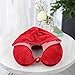 ZZBB Cuscino da Viaggio in Memory Foam con Cappuccio per Collo, Mento, Lombare e Supporto per Le Gambe per Viaggiare in Aereo, Autobus, Treno oa Casa Cuscino a Rullo Regolabile e Pieghevole,Red