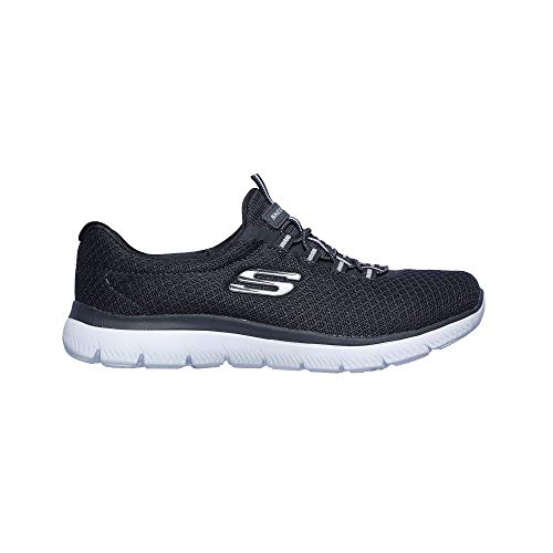 Skechers Summits Womens Slip On Bungee Sneakers Charcoal 9