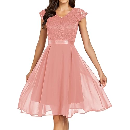 Abendkleider Damen Elegant Maxi Lang A Linie Hochzeit Cocktailkleid...