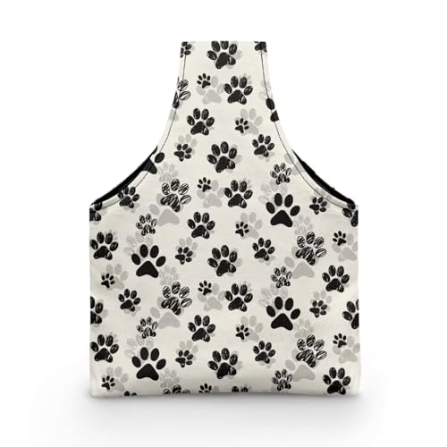 Image of Knitting Yarn Bag Paw Print Knitting Bag Crochet Bag Organizer, Drawstring Yarn Project Organizer, Yarn Tote for Crocheting Project, Store Skein Ball, Needles Accessories Small Size