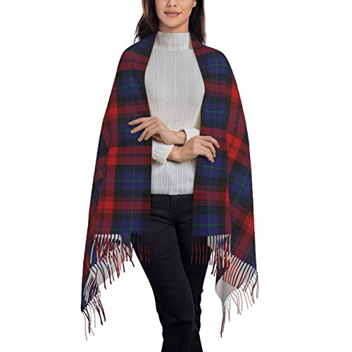 Women's Scarf Shawl, Soft Faux Cashmere Tassel Scarf, Winter Warm Plaid Scarf Gift2