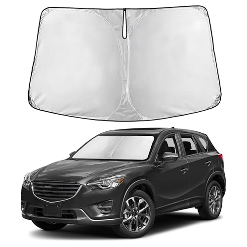 Image of Autovir Windshield Sun Shade Fit for 2013-2014 2015 2016 Mazda Cx-5 Sunshade, Front Car Window Shades Sun Visor, Blocks UV Rays & Heat, Car Accessories