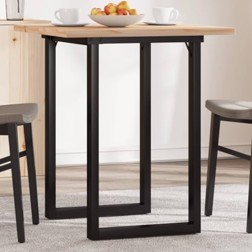 Snsowed Mesa Comedor Marco O Madera Maciza Pino y Hierro 60x60x75,5 cm, Mesa Cocina, Mesa Salon Comedor, Mueble Comedor, Mesa Auxiliares, Mesita Comedor, Mesa Multifuncional - 3282736