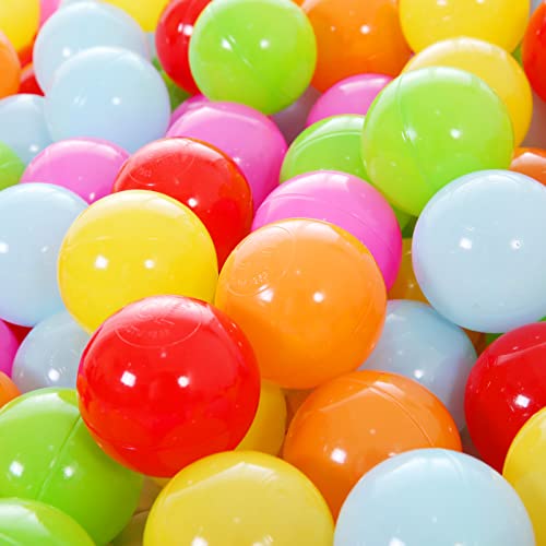 Playmaty Ball Pit Balls - Phthalate Free Bpa Free 6 Colors Plastic Ocean Pool Balls For Kids Swim Pit Fun Toys 100 Pieces For Toddlers And Baby Playhouse Play Tent Playpen #TOP2