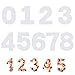 SAVITA 9 Pezzi 20.3cm 0-8 Numero Stencil Torta Modelli Piatti in Plastica Numero Stampo Torta Taglio Stencil per Fai da Te Natale Matrimonio Compleanno Anniversario Torte Biscotto