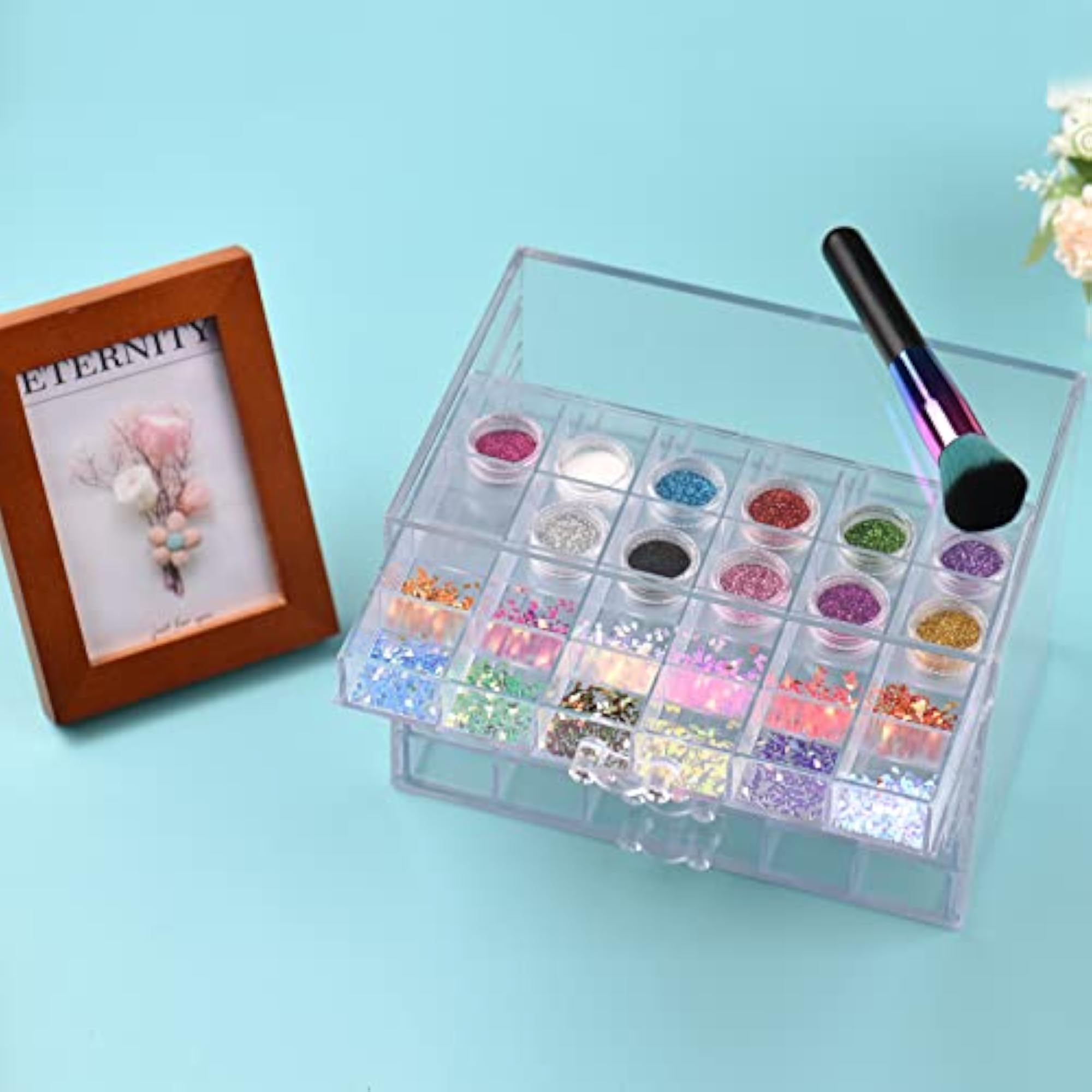 5 Layers Transparent Acrylic Storage Drawer for Nail Polish Art