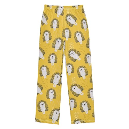 ZZXXB Funny Hedgehog Boys Long Pants Soft Trousers Elastic Waist Kids Lounge Bottoms with Pockets S-XL