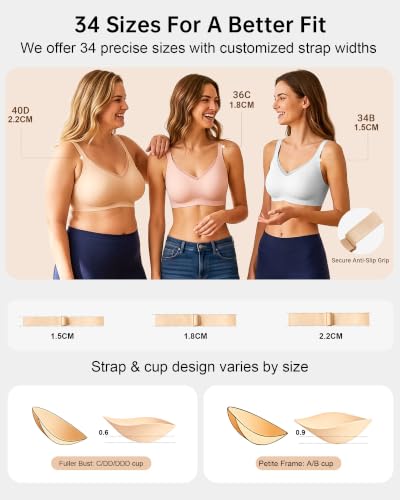 As Fairy Wireless Seamless Jelly Support Full Coverage Bra with V Mesh Neck - image 4