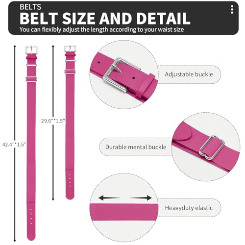 Image of QBK Toddler Baseball Socks & Belt Combo Set for Kids 2-16Y Tee Ball Socks