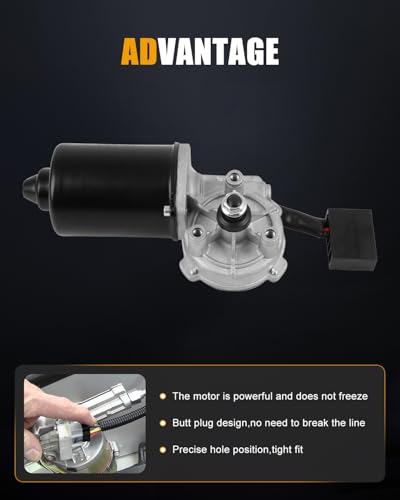 Image of ROADFAR Front Windshield Wiper Motor Compatible For 0NM Coast LH | Fit Motor W /S Wiper 30NM Coast LH|OEM:00076044|3 Pins