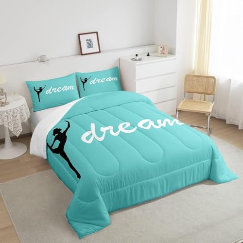 Image of Feelyou Gymnastics Comforter Set Toddler Size Bedding Set for Women