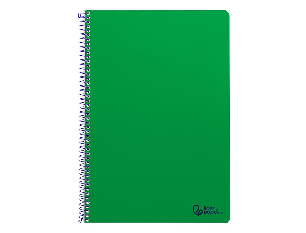 Leaderpapel A4 Smart Soft Cover Spiral Notebook 80h 75g 2.5mm with Margin Green