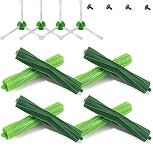 4 Set Replacement Rubber Roller Brushes Compatible for iRobot Roomba e i and j Series i3 i3+ i6+ i7 i7+ i8+ Plus E5 E6 E7 j7 j7+ (7550) Vacuum Cleaner Accessories