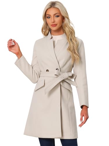 ジャケット・アウター Classical Stand Collar Trench Coat Classic Stand Collar Coat for Women's Zip Up Trench Coats