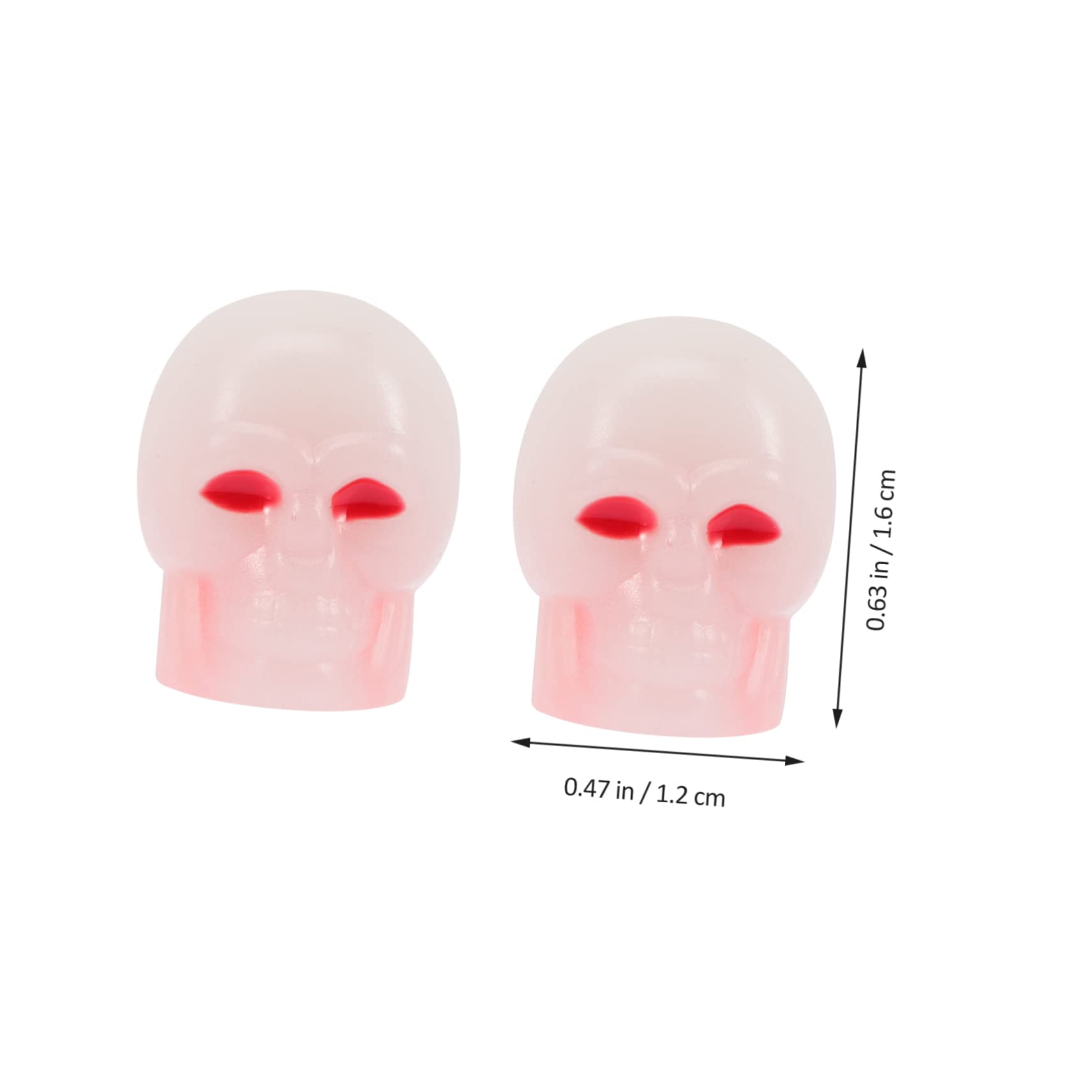 SOLUSTRE 200pièces Bouchons De Valve Fluorescents Forme De Crâne Capuchons De Valve De Pneus Universels pour Voiture Vélo Et