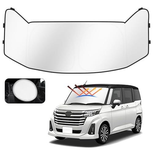 CARTIST ルーミー タンク M900A M910A サンシェード TANK ROOMY サンセット H28.-現行 サンライン サンフィア フロントサンシェード 日よけ 遮光 シェード UVカット 車中泊 カスタムパーツ アクセサリー 内装パーツ カー用品 取付簡単 ハンドルカバー収納袋付 Bタイプ