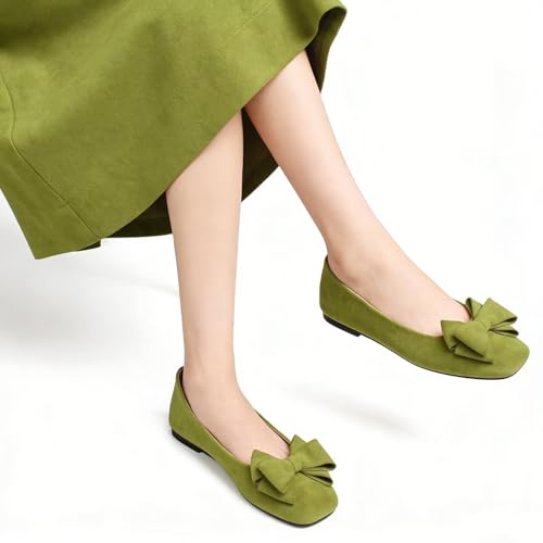 Image of Dear Time Women's Flats Shoes Bowknot Dressy Ballets Loafers Wedding Business Casual Walking Shoes