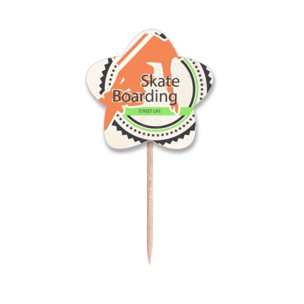Drapeaux de patinage en étoile pour buffet d'anniversaire hivernal