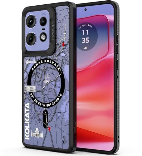 Image of KAPAVER Impulse Back Cover Case for Motorola Edge 50 Pro (Kolkata-Black, GPS Edition)