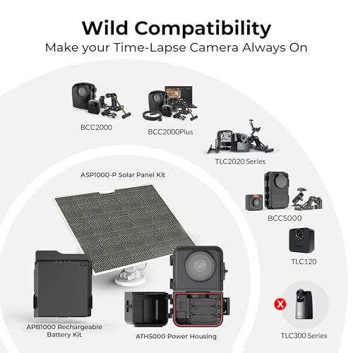 Image of Brinno BCC5000 + APB1000 + ASP1000-P Solar Power, 4K Time Lapse Construction Camera Outdoor Bundle -Imaging Sensor, WiFi Remote Control, Weatherproof Housing, 4 MRB1000 Battery Packs & 10W Solar Panel