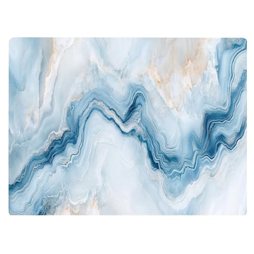 White Blue Agate Marble Kitchen Glass Cutting Board Decorative Gift Marbled Granite Stone Rock Gift For Her Mom Wife