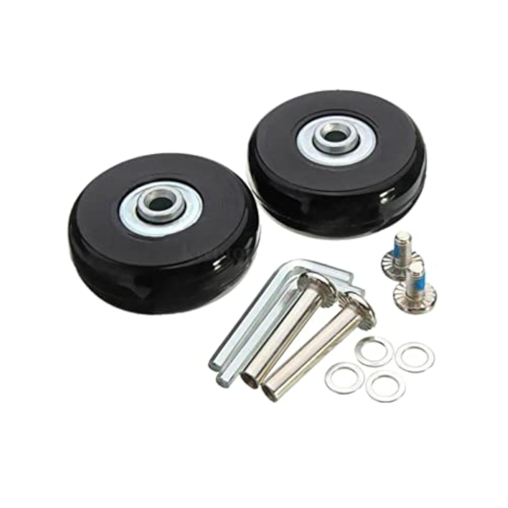2Pcs Luggage Suitcase Wheels Replacement, 50mm Rubber