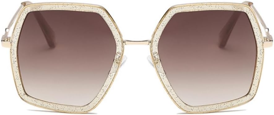 IKANOO Oversized Sunglasses for Women Men Fashion 70s Disco Glasses Hexagon Inspired Designer Red Green Shades - Image 2