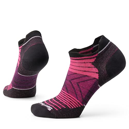 Smartwool Women's Run Zero Cushion Stripe Low Ankle Power Pink M