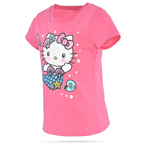 Image of Hello Kitty Girls Tee Shirts - 2 Pack Short Sleeve T-Shirts for Girls with Adorable Artworks and Slogans for Girl's Style