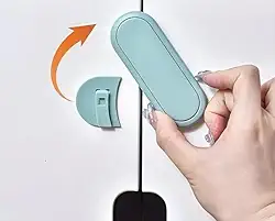 Kit Proteção Infantil, 4 ou 2 Travas para Armários, Portas e Gavetas, Sem Furos, Seguro - Branco - Premium MBB Shop Mix (Único, Kit, 2)