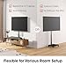 AOKCOS Rolling TV Stand for 32 37 43 50 55 60 65 Inch TVs, Portable Mobile TV Stand on Wheels, 8-Level Height Adjustable TV Cart with Swivel & Tilt Mount for Bedroom/Living Room/Office/Corner