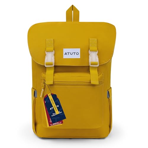 Slim Vintage Backpack for Men and Women, Flap Backpack for Laptop till 16.5