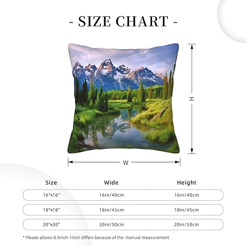 Coussin de salon parc national en velours pour canapé et lit cocooning