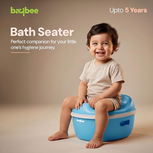 Image of Baybee 3 in 1 Baby Potty Training Seat for Kids 1-5 Years | Toddler Baby Potty Seat Chair with Removable Tray & Anti Slip Base | Portable Toilet Training Potty Seat with Step Stool for kids (Blue)
