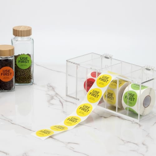 Image of Acrylic Transparent Adjustable Label Dispenser 7-Slot