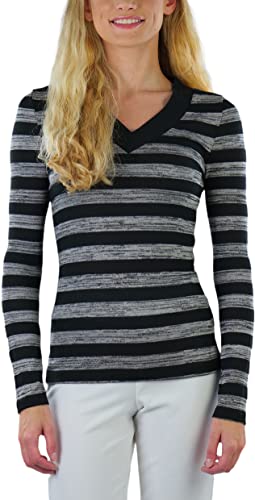Image of ToBeInStyle Women's Classic Long Sleeve V-Neck Pullover Sweater