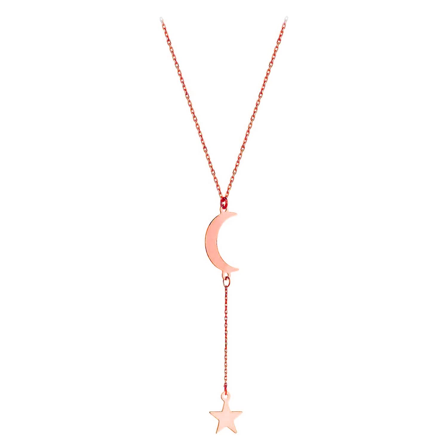 Puriland Arts Love Necklace Jewellery For Her Gift for Girlfriend Chain for Women Full star moon Extended gift (RoseGold) (B0C6LY19RB) Amazon Price History, Amazon Price Tracker