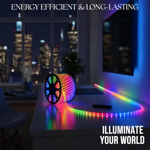 Image of 10 Meter Waterproof LED Strip Light RGB Multicolor for Indoor and Outdoor | Color Changing Rope Light for False Ceiling Lighting, Living Room Decor, Home Decoration