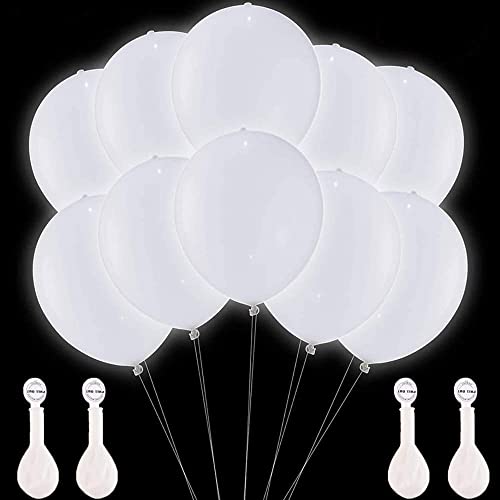 Amaza Ballons LED Decoration Mariage, 36 Pièces 30CM Ballons Lumineux Deco Anniversaire Soirée Partie (Blanc) (36 Pièces)