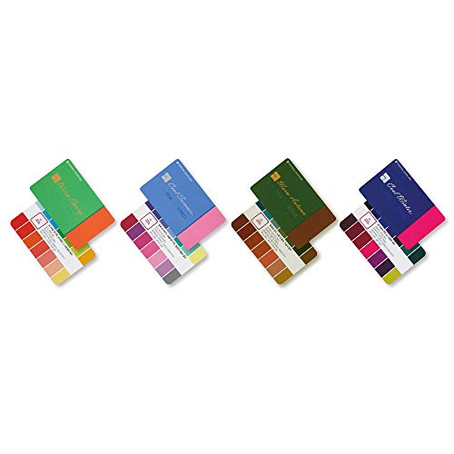 itcolor Seasonal Color Swatch Palette Guide Card (4 Cards) Finding Right Color For Me Color Harmony Combination Fashion Hair Makeup Clothes Adviser Guide Shopping Portable Business Card Size