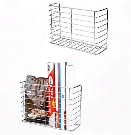 Treelen 2 Pack Kitchen Cabinet Organizer For Cutting Boards,Chrome Inside Cabinet Door Storage Pantry Door Wall Mount Wrap Organizer Rack #TOP7