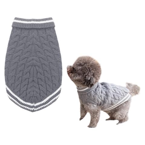 Falafoty Dog Jumper Turtleneck Sweater for Small Dogs Cover