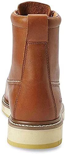 HANDPOINT Work Boots For Men Steel Toe – SURETRACK Men's 6" Leather Slip Resistant Durability Breathable Work Shoes – 84992,Brown3