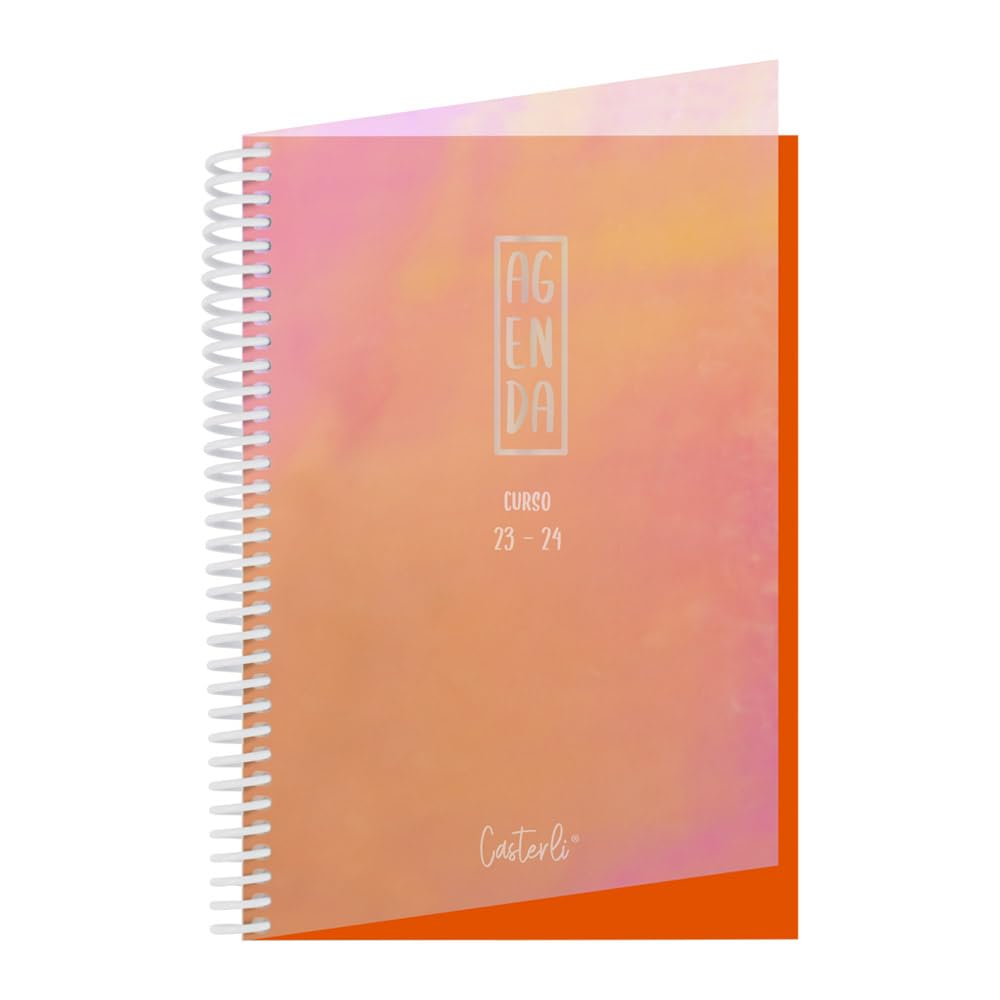 Casterli, SCHOOL DIARY 2023-24 BRILLI Collection. Holographic cover. Day Page, 136 flexible spiral - Image 3