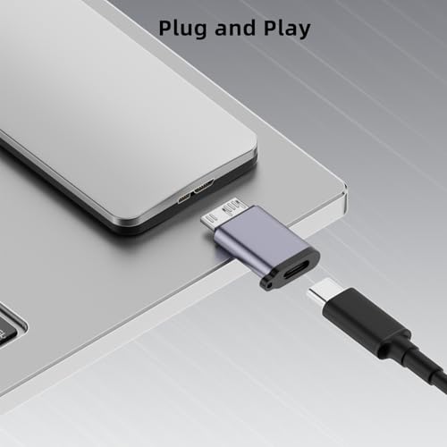 Image of Jadebones USB C to Micro B Hard Drive Adapter (4 Pack), 10Gbps Micro B to USB C Cable Converter Compatible with External Hard Drive, Laptop, Tablet, Phone and More