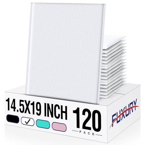 Image of Fuxury Bubble Mailers Bulk 14.5x20 inch 120 Pack White Large Padded Envelopes
